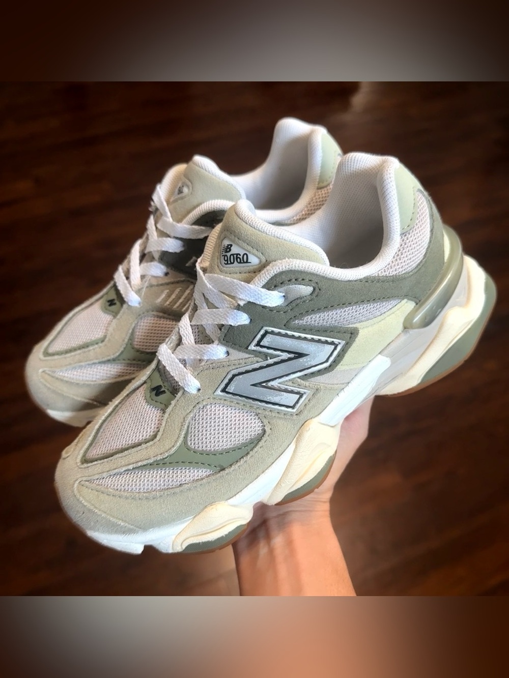 New Balance 9060 Kids' Green Sneakers